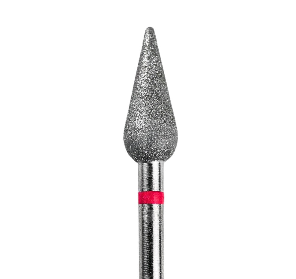 Embout en forme de tulipe avec bague rouge - abrasif extra doux pour manucure et pédicure, idéal pour les zones sensibles et les cuticules