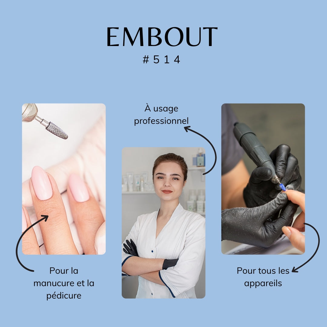 Utilisation de l'embout bleu pour dépose de gel et résine en institut