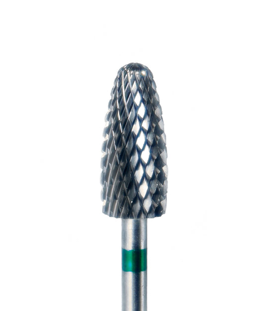 Embout ponceuse conique vert en carbure pour manucure professionnelle