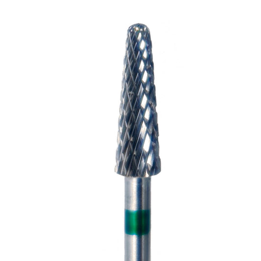 Embout conique fin vert pour manucure gel - précision maximale et travail net autour de l'ongle
