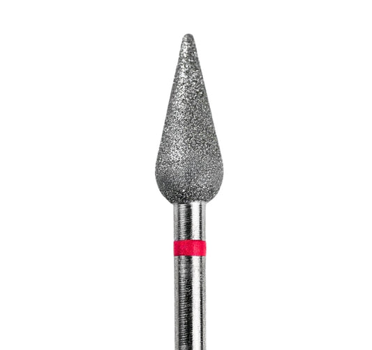 Embout en forme de tulipe avec bague rouge - abrasif extra doux pour manucure et pédicure, idéal pour les zones sensibles et les cuticules.
