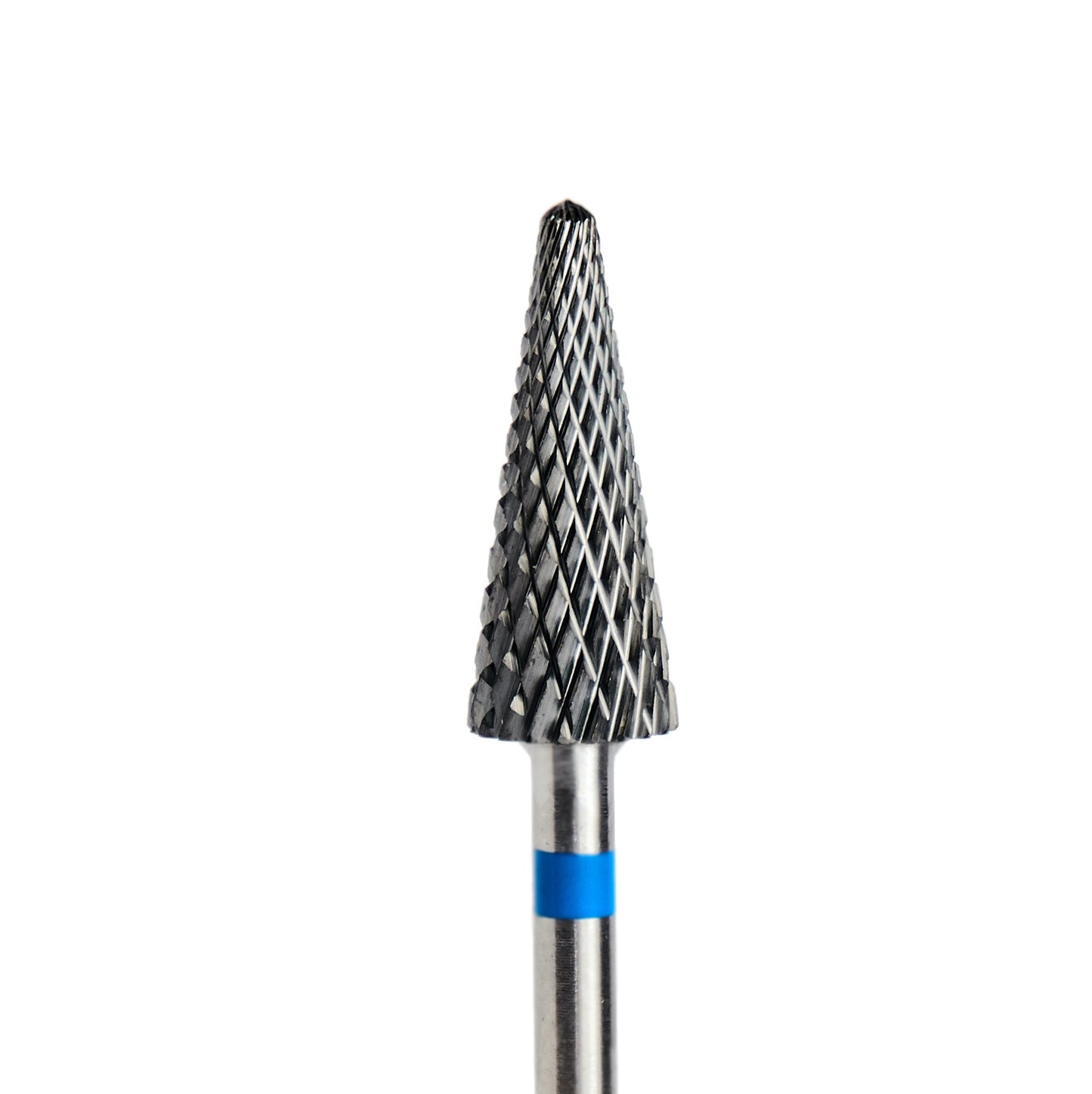 Embout de ponceuse en carburer, forme sapin bleu pour manucure, utilisé par les gauchers