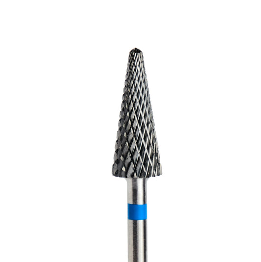 Embout de ponceuse en carburer, forme sapin bleu pour manucure, utilisé par les gauchers