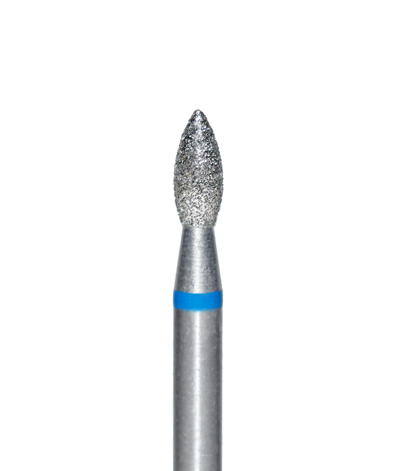 embout ponceuse diamant forme goutte bleu pour manucure russe et cuticules
