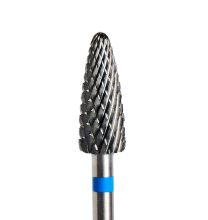 Embout en carbure de tungstène pour gaucher, forme conique, abraivité bleu pour gel et résine