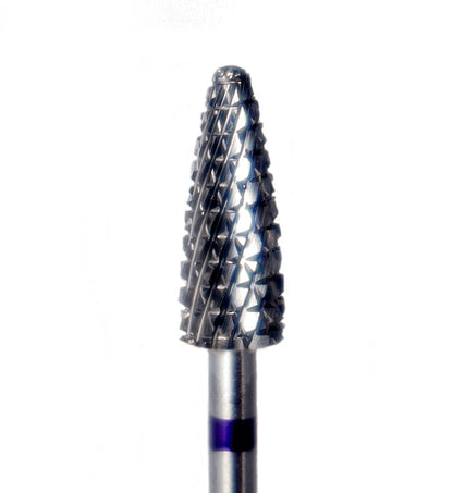 Embout ponceuse violet en carbure, forme conique standard pour retrait efficace du gel