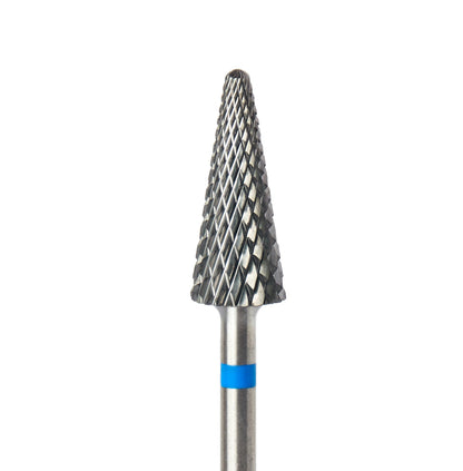 Embout bleu utilisé pour une dépose précise du gel - recommandé pour manucure professionnelle