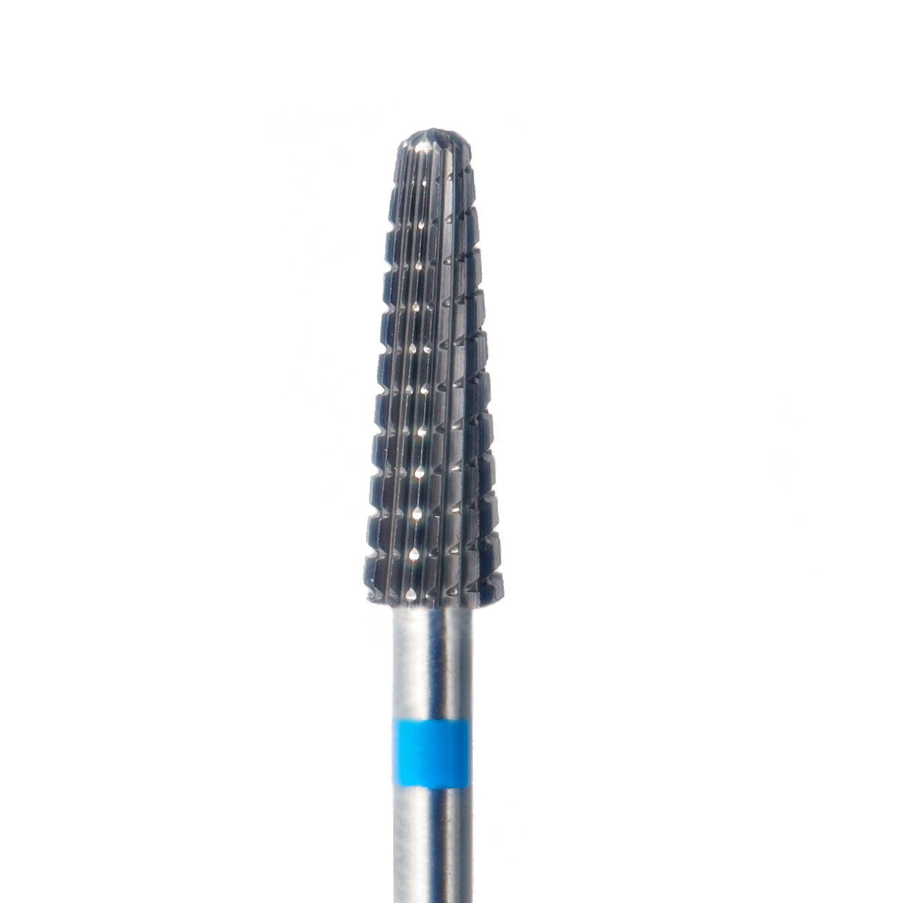 Embout ponceuse manucure bleu, forme arrondie, pour dépose gel et résine, usage sans vibration ni chauffe