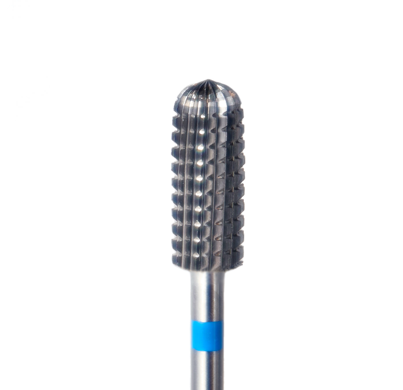 Fraise ponceuse professionnelle en carbure bleu, forme cylindre, utilisé pour dépose de gel et résine