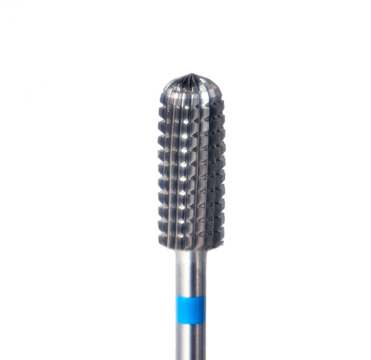 Fraise ponceuse professionnelle en carbure bleu, forme cylindre, utilisé pour dépose de gel et résine